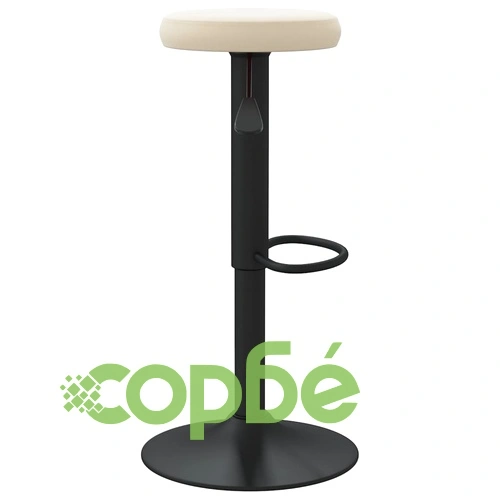 Бар табуретки, 2 бр, кремави, кадифе ➤ топ цена ➤ sorbe.bg