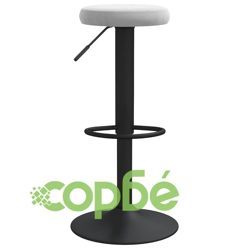 Бар табуретки, 2 бр, светлосиви, кадифе ➤ топ цена ➤ sorbe.bg