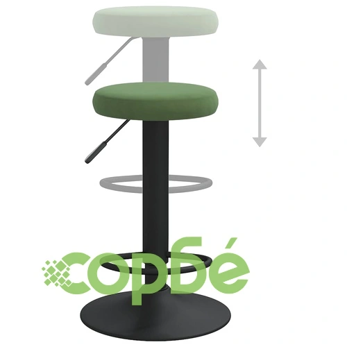 Бар табуретки, 2 бр, тъмнозелени, кадифе ➤ топ цена ➤ sorbe.bg