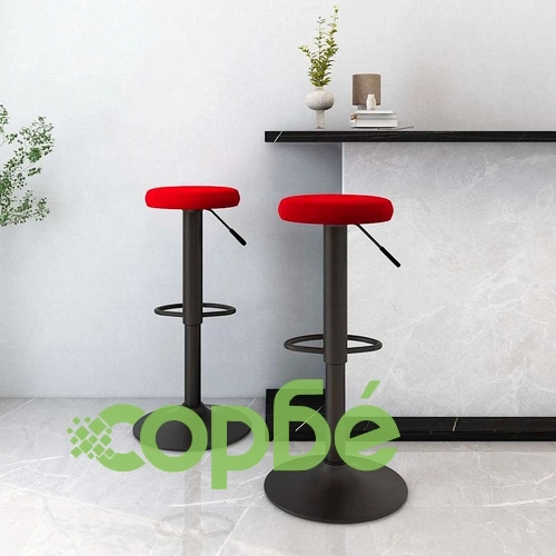 Бар табуретки, 2 бр, виненочервени, кадифе ➤ топ цена ➤ sorbe.bg