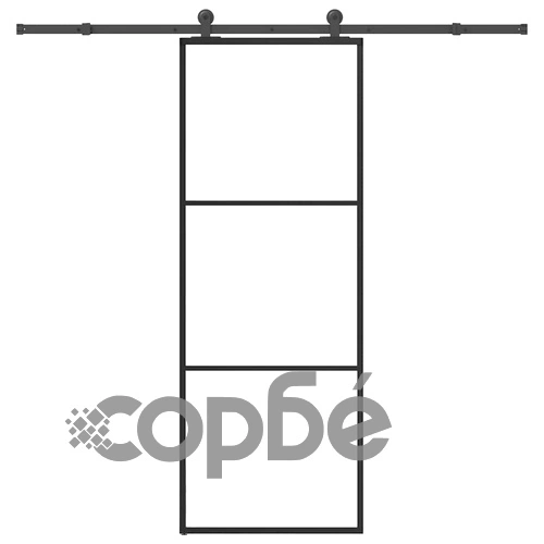 Плъзгаща се врата с обков 76x205 см ESG стъкло и алуминий ➤ топ цена ➤ sorbe.bg