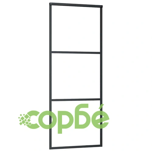 Плъзгаща се врата с обков 76x205 см ESG стъкло и алуминий ➤ топ цена ➤ sorbe.bg