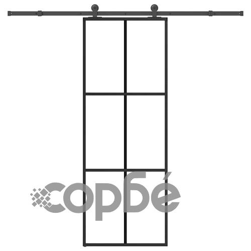Плъзгаща се врата с обков 76x205 см ESG стъкло и алуминий ➤ топ цена ➤ sorbe.bg