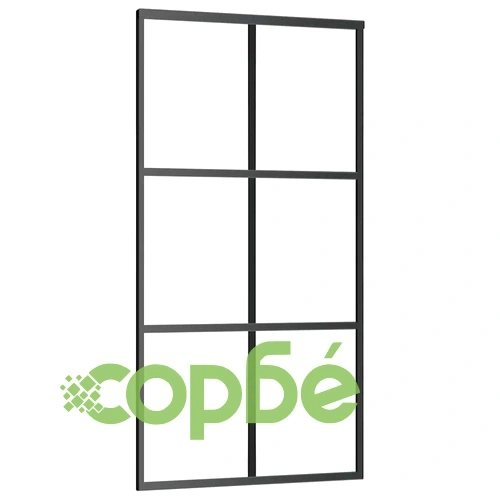 Плъзгаща се врата с механизъм 102x205 см ESG стъкло и алуминий ➤ топ цена ➤ sorbe.bg