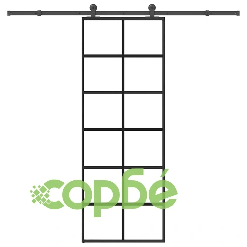 Плъзгаща се врата с обков 76x205 см ESG стъкло и алуминий ➤ топ цена ➤ sorbe.bg