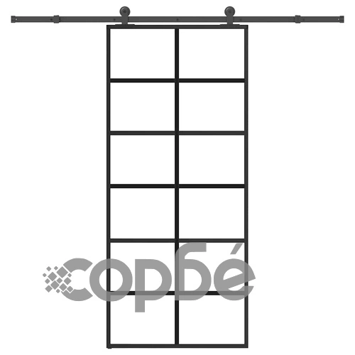 Плъзгаща се врата с обков 90x205 см ESG стъкло и алуминий ➤ топ цена ➤ sorbe.bg