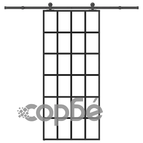 Плъзгаща се врата с обков 90x205 см ESG стъкло и алуминий ➤ топ цена ➤ sorbe.bg
