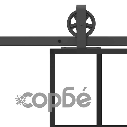 Плъзгаща се врата с механизъм 102x205 см ESG стъкло и алуминий ➤ топ цена ➤ sorbe.bg
