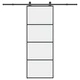Плъзгаща се врата с обков 76x205 см ESG стъкло и алуминий