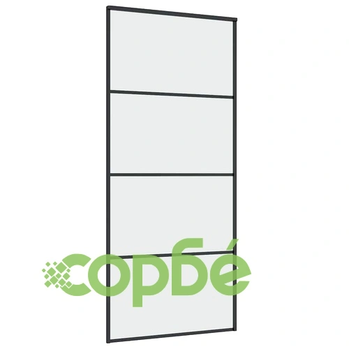 Плъзгаща се врата с обков 90x205 см ESG стъкло и алуминий ➤ топ цена ➤ sorbe.bg