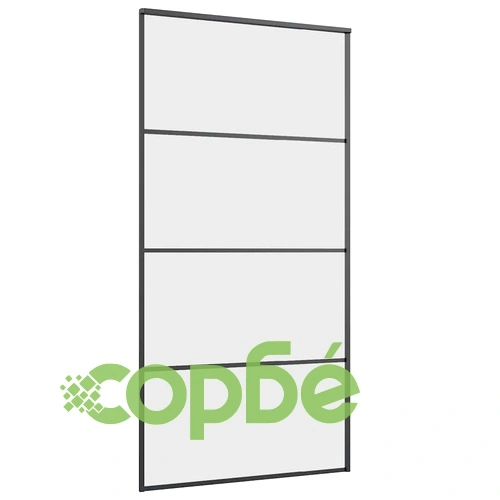 Плъзгаща се врата с обков 102,5x205 см ESG стъкло и алуминий ➤ топ цена ➤ sorbe.bg