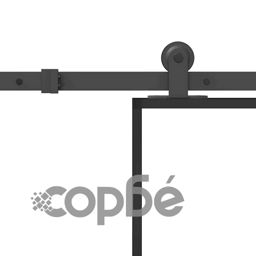 Плъзгаща се врата с обков 102,5x205 см ESG стъкло и алуминий ➤ топ цена ➤ sorbe.bg