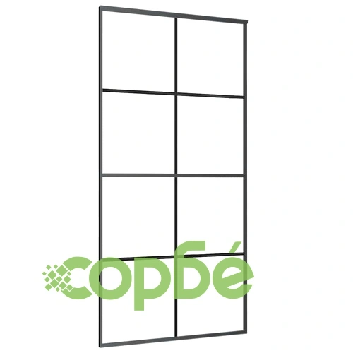 Плъзгаща се врата с обков 102,5x205 см ESG стъкло и алуминий ➤ топ цена ➤ sorbe.bg