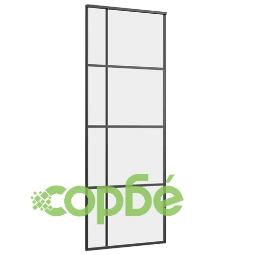 Плъзгаща се врата с обков 76x205 см ESG стъкло и алуминий ➤ топ цена ➤ sorbe.bg