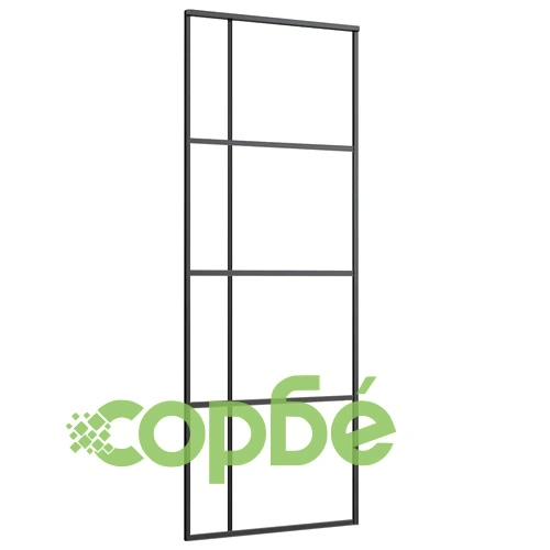 Плъзгаща се врата с обков 76x205 см ESG стъкло и алуминий ➤ топ цена ➤ sorbe.bg