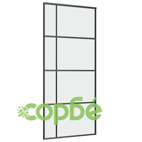 Плъзгаща се врата с обков 90x205 см ESG стъкло и алуминий ➤ топ цена ➤ sorbe.bg