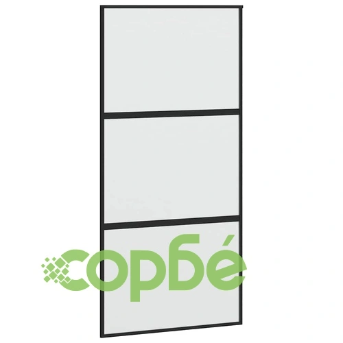 Плъзгаща се врата с обков 102,5x205 см Закалено стъкло&Алуминий ➤ топ цена ➤ sorbe.bg