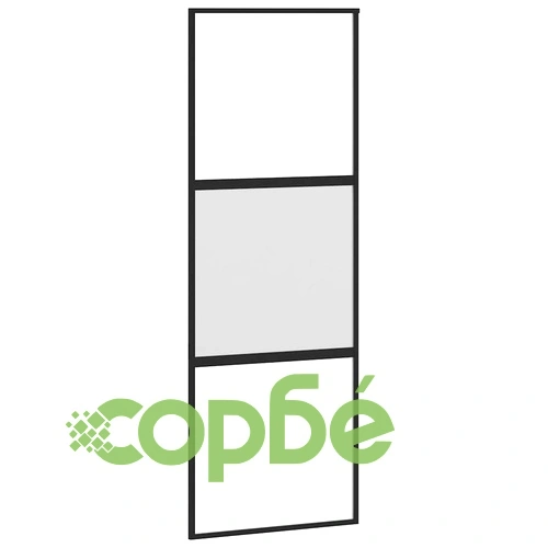 Плъзгаща се врата с обков 76x205 см Закалено стъкло&Алуминий ➤ топ цена ➤ sorbe.bg