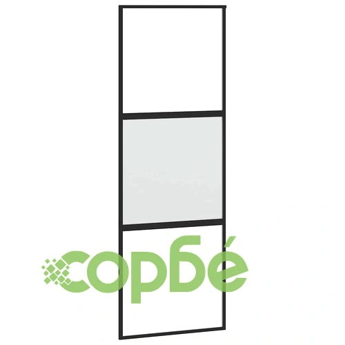 Плъзгаща се врата с обков 76x205 см Закалено стъкло&Алуминий ➤ топ цена ➤ sorbe.bg