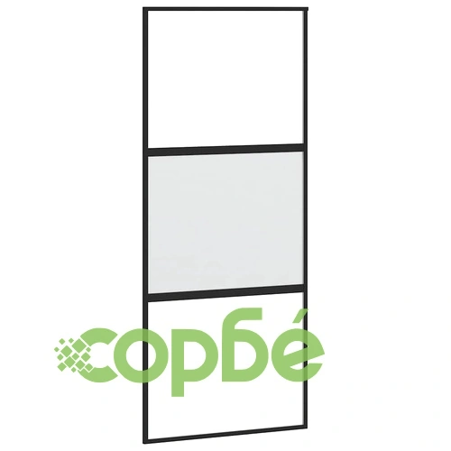 Плъзгаща се врата с обков 90x205 см Закалено стъкло&Алуминий ➤ топ цена ➤ sorbe.bg