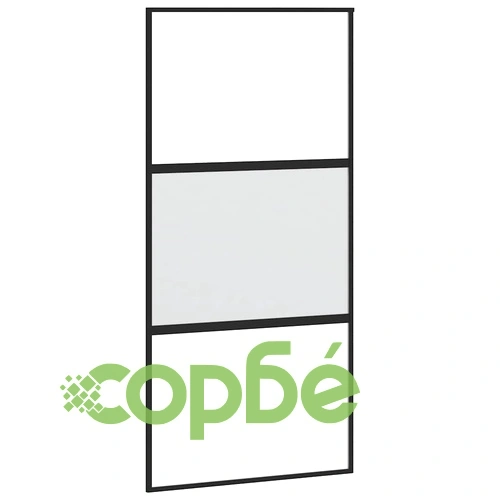 Плъзгаща се врата с обков 102,5x205 см Закалено стъкло&Алуминий ➤ топ цена ➤ sorbe.bg