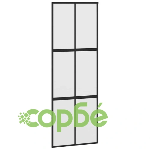 Плъзгаща се врата с обков 76x205 см Закалено стъкло&Алуминий ➤ топ цена ➤ sorbe.bg