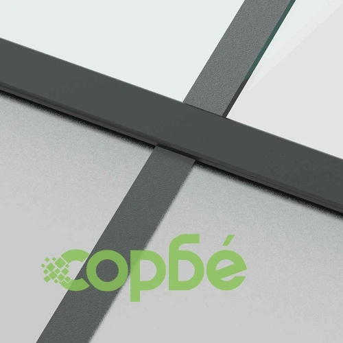 Плъзгаща се врата с обков 76x205 см Закалено стъкло&Алуминий ➤ топ цена ➤ sorbe.bg