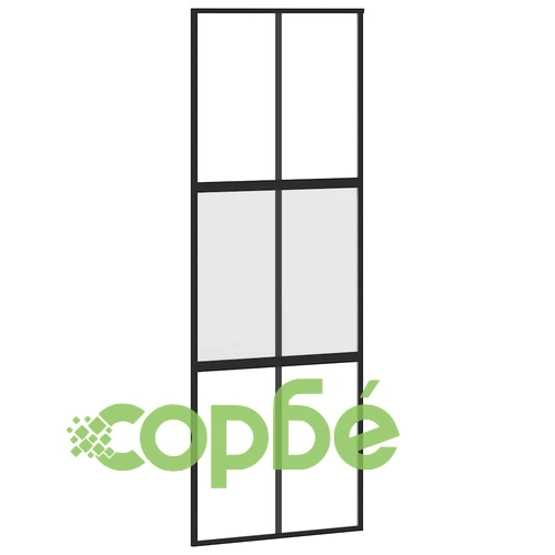 Плъзгаща се врата с обков 76x205 см Закалено стъкло&Алуминий ➤ топ цена ➤ sorbe.bg