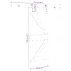 Плъзгаща врата с монтажни части, 70x210 см, борово дърво масив