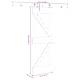 Плъзгаща врата с монтажни части, 70x210 см, борово дърво масив