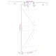 Плъзгаща врата с монтажни части, 70x210 см, борово дърво масив