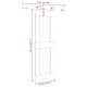 Плъзгаща врата с монтажни части, 70x210 см, борово дърво масив