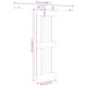 Плъзгаща врата с монтажни части, 70x210 см, борово дърво масив