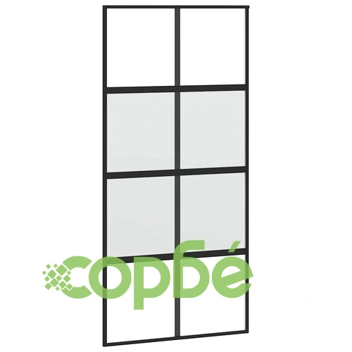 Плъзгаща се врата с обков 90x205 см Закалено стъкло и алуминий ➤ топ цена ➤ sorbe.bg