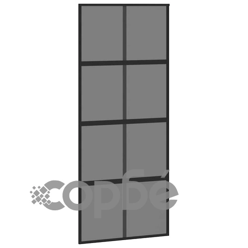Плъзгаща се врата с обков 90x205 см Закалено стъкло и алуминий ➤ топ цена ➤ sorbe.bg