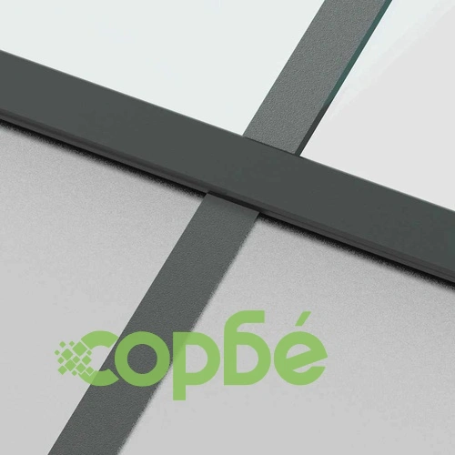 Плъзгаща се врата с обков 90x205 см Закалено стъкло и алуминий ➤ топ цена ➤ sorbe.bg