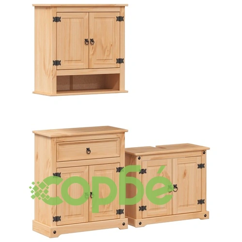 Комплект мебели за баня от 3 части Corona ➤ топ цена ➤ sorbe.bg