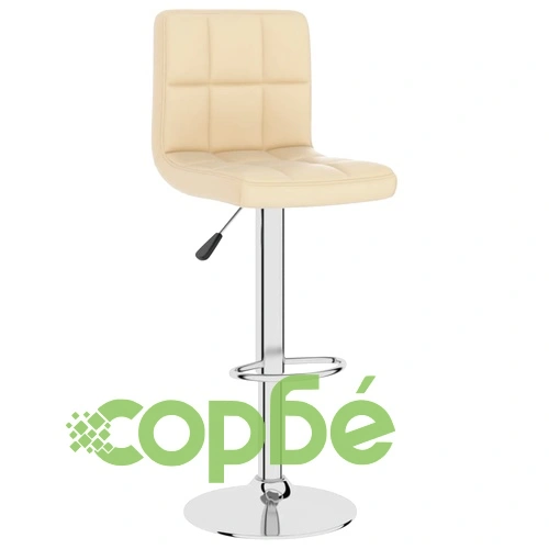 Бар табуретка, кремава, изкуствена кожа ➤ топ цена ➤ sorbe.bg