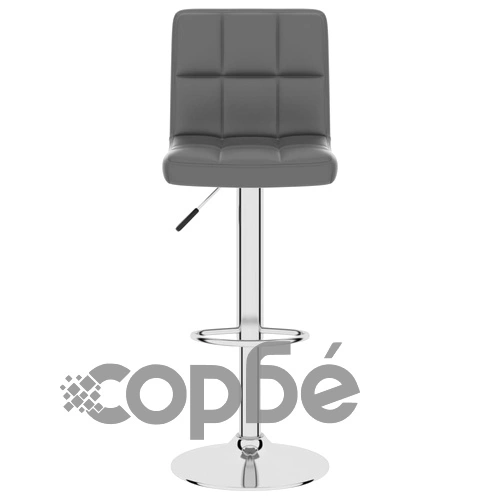 Бар табуретка, сива, изкуствена кожа ➤ топ цена ➤ sorbe.bg