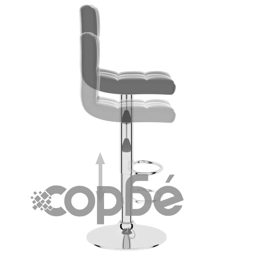 Бар табуретка, сива, изкуствена кожа ➤ топ цена ➤ sorbe.bg