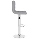 Бар табуретка, светлосива, текстил