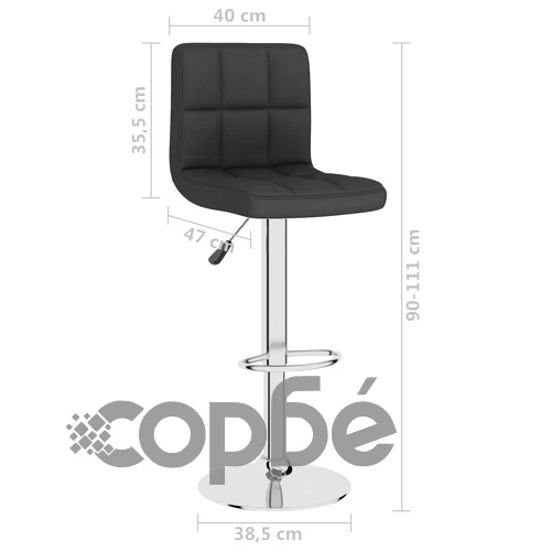 Бар табуретка, черна, текстил ➤ топ цена ➤ sorbe.bg