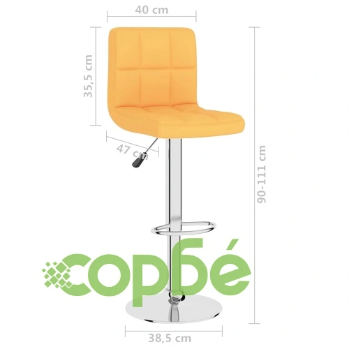 Бар табуретка, горчица жълто, текстил ➤ топ цена ➤ sorbe.bg