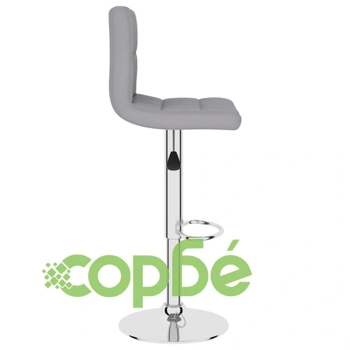 Бар табуретки, 2 бр, светлосиви, текстил ➤ топ цена ➤ sorbe.bg