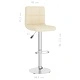 Бар табуретки, 2 бр, кремави, текстил