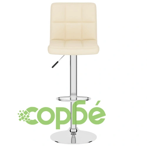 Бар табуретки, 2 бр, кремави, текстил ➤ топ цена ➤ sorbe.bg