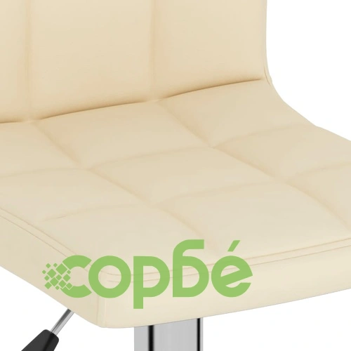 Бар табуретки, 2 бр, кремави, текстил ➤ топ цена ➤ sorbe.bg