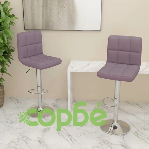 Бар табуретки, 2 бр, таупе, текстил ➤ топ цена ➤ sorbe.bg