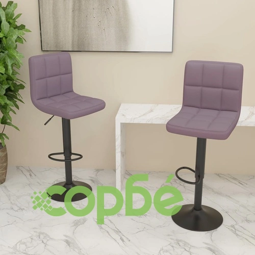 Бар табуретки, 2 бр, таупе, текстил ➤ топ цена ➤ sorbe.bg