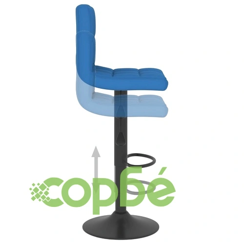 Бар табуретки, 2 бр, сини, текстил ➤ топ цена ➤ sorbe.bg